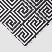 Papier Mousseline Motif principal grec noir et blanc (Détail)