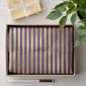 Papier Mousseline Motif PURPLE & GOLD STRIPE (Cadeau)