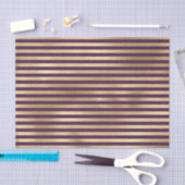 Papier Mousseline Motif PURPLE & GOLD STRIPE (Artisanat)