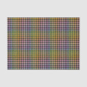 Papier Mousseline Motif Rainbow Houndstooth (Recto)