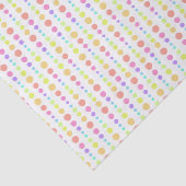 Papier Mousseline Motif Rainbow Pastel Dots (Détail)