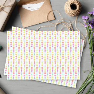 Papier Mousseline Motif Rainbow Pastel Dots