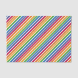 Papier Mousseline Motif Rainbow Stripes