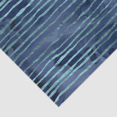 Papier Mousseline Motif rayé bleu (Détail)