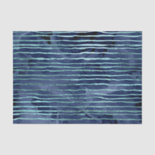 Papier Mousseline Motif rayé bleu