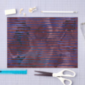 Papier Mousseline Motif rayé bleu marine et bordeaux (Artisanat)