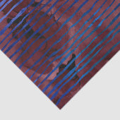Papier Mousseline Motif rayé bleu marine et bordeaux (Détail)
