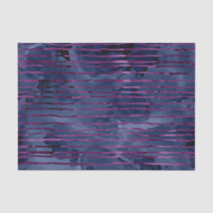 Papier Mousseline Motif rayé bleu marine et violet