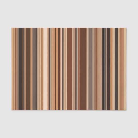 Papier Mousseline Motif rayé marron (Recto)