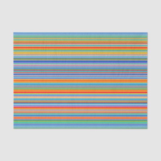 Papier Mousseline Motif rayé multicolore (Recto)