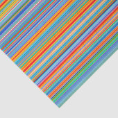Papier Mousseline Motif rayé multicolore (Détail)