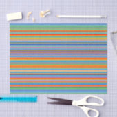 Papier Mousseline Motif rayé multicolore (Artisanat)