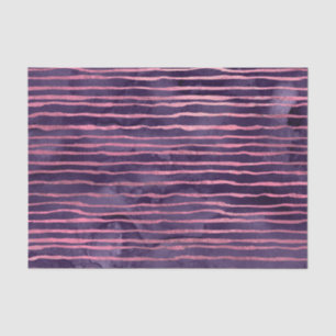 Papier Mousseline Motif rayé rose et violet