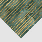Papier Mousseline Motif rayé vert et or (Détail)