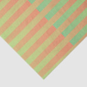 Papier Mousseline Motif rayé vert orange (Détail)