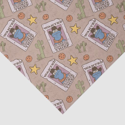 Papier Mousseline Motif Recherché Cookie Monster (Détail)