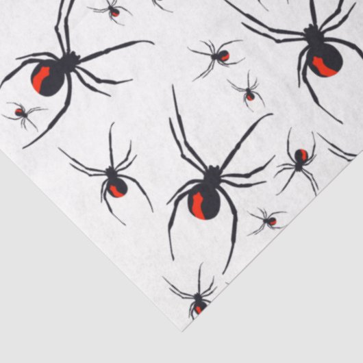 Papier Mousseline Motif Red & Black Spider (Détail)