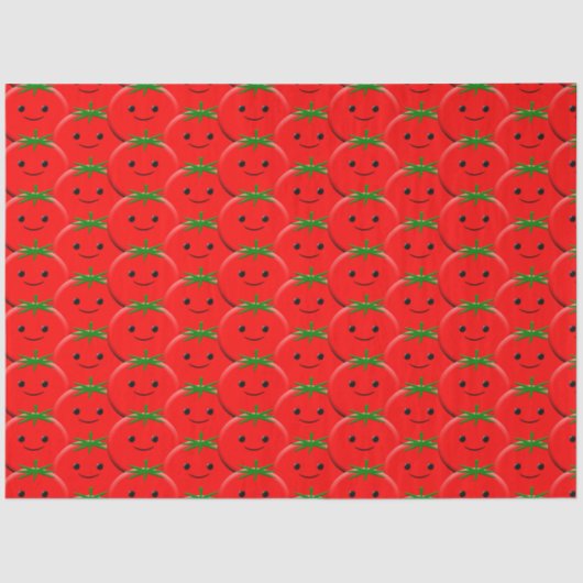 Papier Mousseline Motif Red Tomato (Recto)