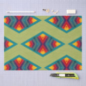 Papier Mousseline Motif répétitif amérindien coloré (Artisanat)