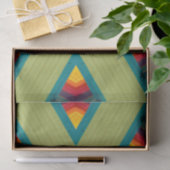 Papier Mousseline Motif répétitif amérindien coloré (Cadeau)