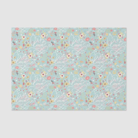 Papier Mousseline Motif romantique lumineux moderne (Recto)