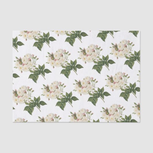 Papier Mousseline Motif rose (Recto)