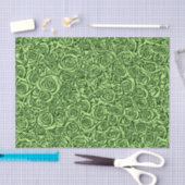 Papier Mousseline Motif Rose Abstrait moderne, Lime Green (Artisanat)