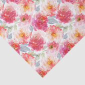 Papier Mousseline Motif rose Aquarelle Peony (Détail)
