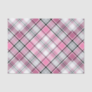 Papier Mousseline Motif rose de plaid chic
