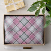 Papier Mousseline Motif rose de plaid chic (Cadeau)