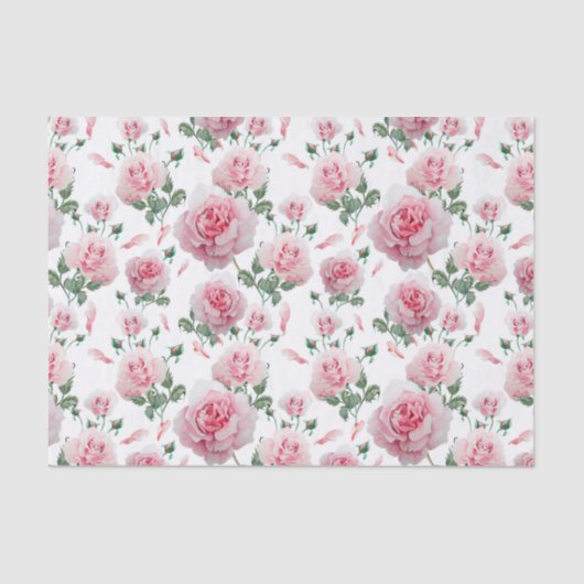 Papier Mousseline Motif rose de roses de dispersion (Recto)