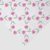 Papier Mousseline Motif rose de tulipes d'aquarelle (Détail)