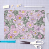 Papier Mousseline Motif rose en fleur de pivoine (Artisanat)