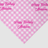 Papier Mousseline Motif rose et blanc En vichy (Détail)