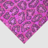 Papier Mousseline Motif rose fluorescent de guépard (Détail)
