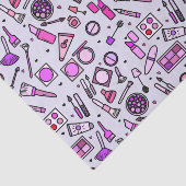 Papier Mousseline Motif rose illustré de maquillage (Détail)