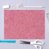 Papier Mousseline Motif rose marbling (Artisanat)