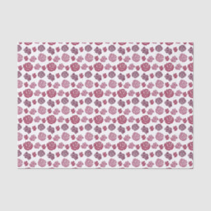 Papier Mousseline Motif Rose mignon rose et violet