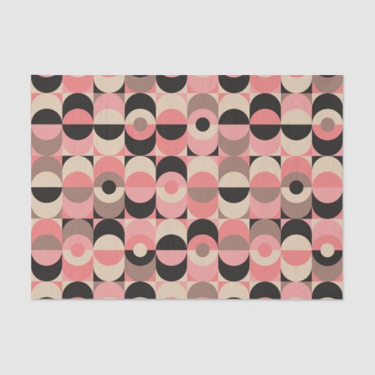 Papier Mousseline Motif rose moderne de la moitié du siècle (Recto)