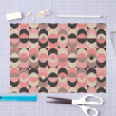 Papier Mousseline Motif rose moderne de la moitié du siècle (Artisanat)