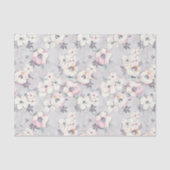 Papier Mousseline Motif rose mou d'aquarelle (Recto)