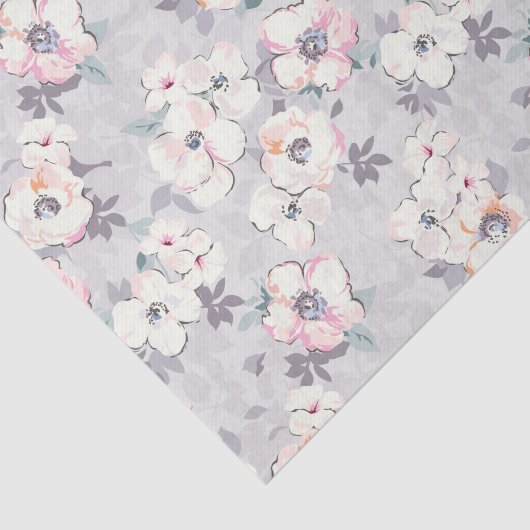 Papier Mousseline Motif rose mou d'aquarelle (Détail)