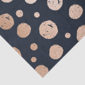 Papier Mousseline motif rose or et points noirs (Détail)