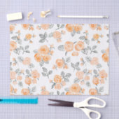 Papier Mousseline Motif rose Peach (Artisanat)