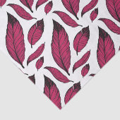 Papier Mousseline Motif rose vibrant de plume (Détail)