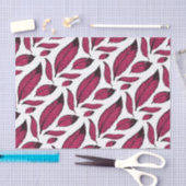 Papier Mousseline Motif rose vibrant de plume (Artisanat)