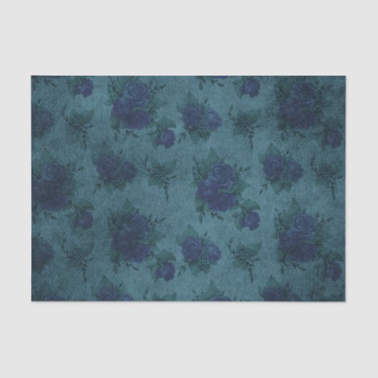 Papier Mousseline Motif Rose vintage (Recto)