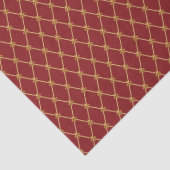 Papier Mousseline Motif rouge et or (Détail)