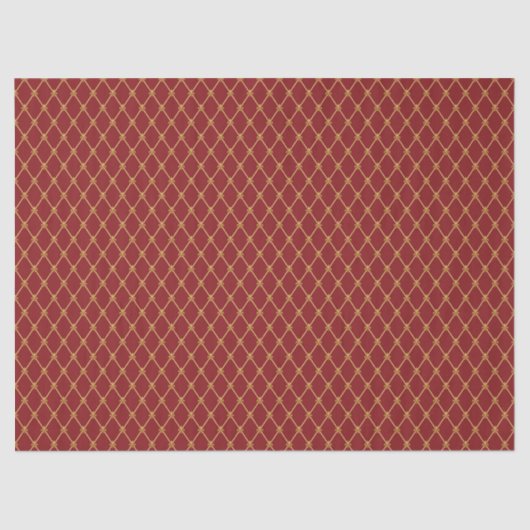 Papier Mousseline Motif rouge et or (Recto)