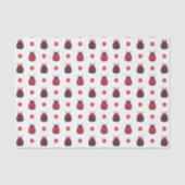 Papier Mousseline Motif rouge mignon (Recto)